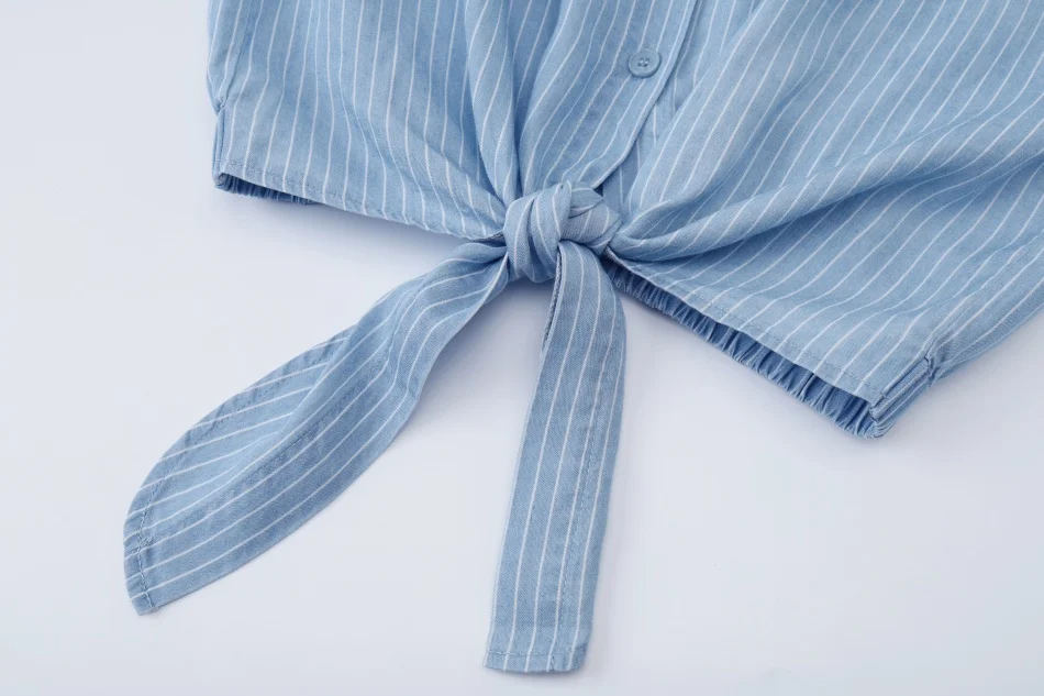 AS SS26 Lyocell light Denim pinstripe wrap shirt + dress matching set fashionable vitality women's outfit 22 S766cffd573e8402f888459957525ecd0q