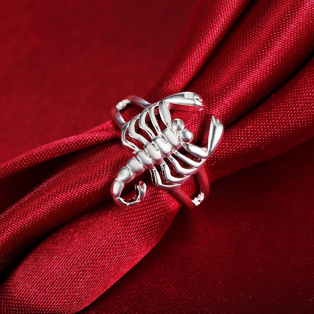 

New 925 Sterling Silver Rings For Women Fine Scorpion Fashion Party Gifts Girl Student Charm Wedding Good Luxury Jewelry