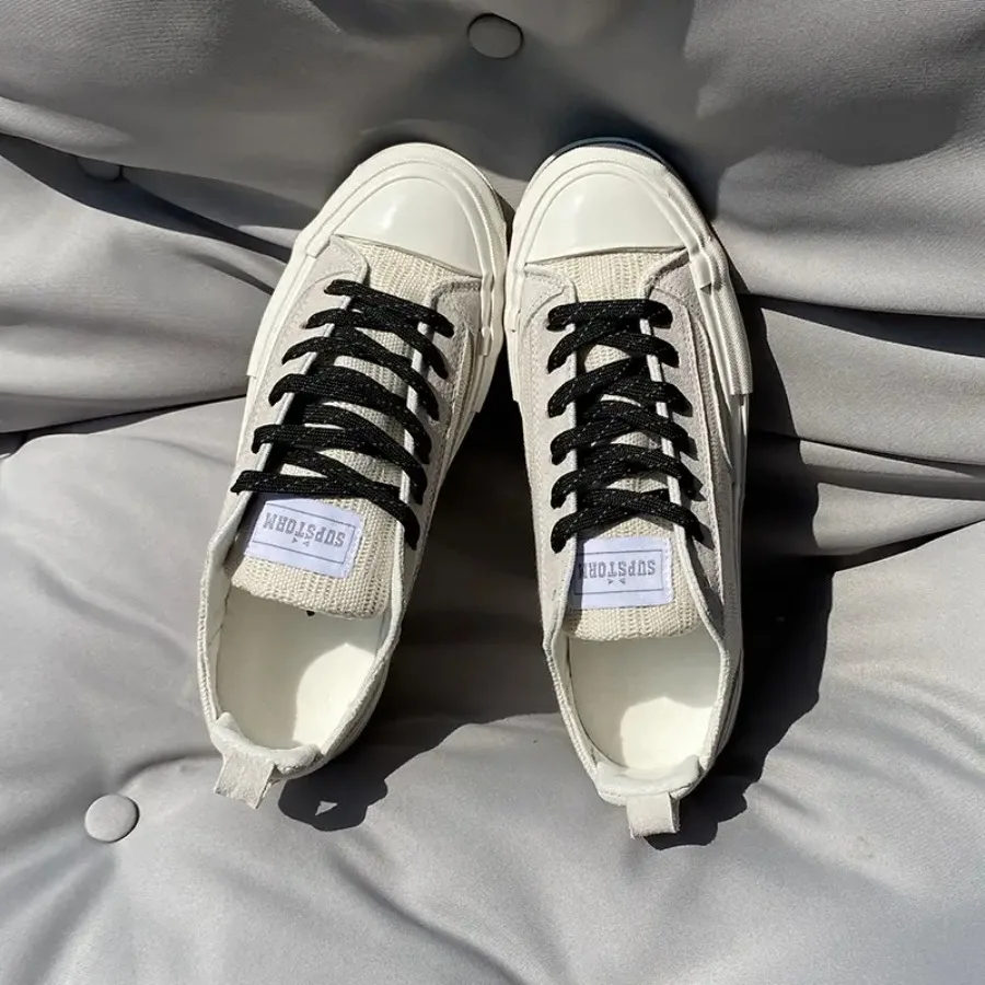 

Color-block Canvas Shoes for Men Niche Designer-style Platform Sneakers with Height-increasing Soles Available in Large Sizes 4