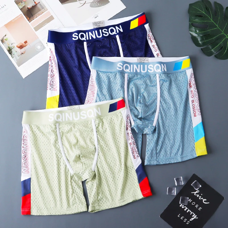 Men’s panties boxers men underwear boxer shorts men breathable mesh ice silk men’s boxer shorts sexy Underwear man