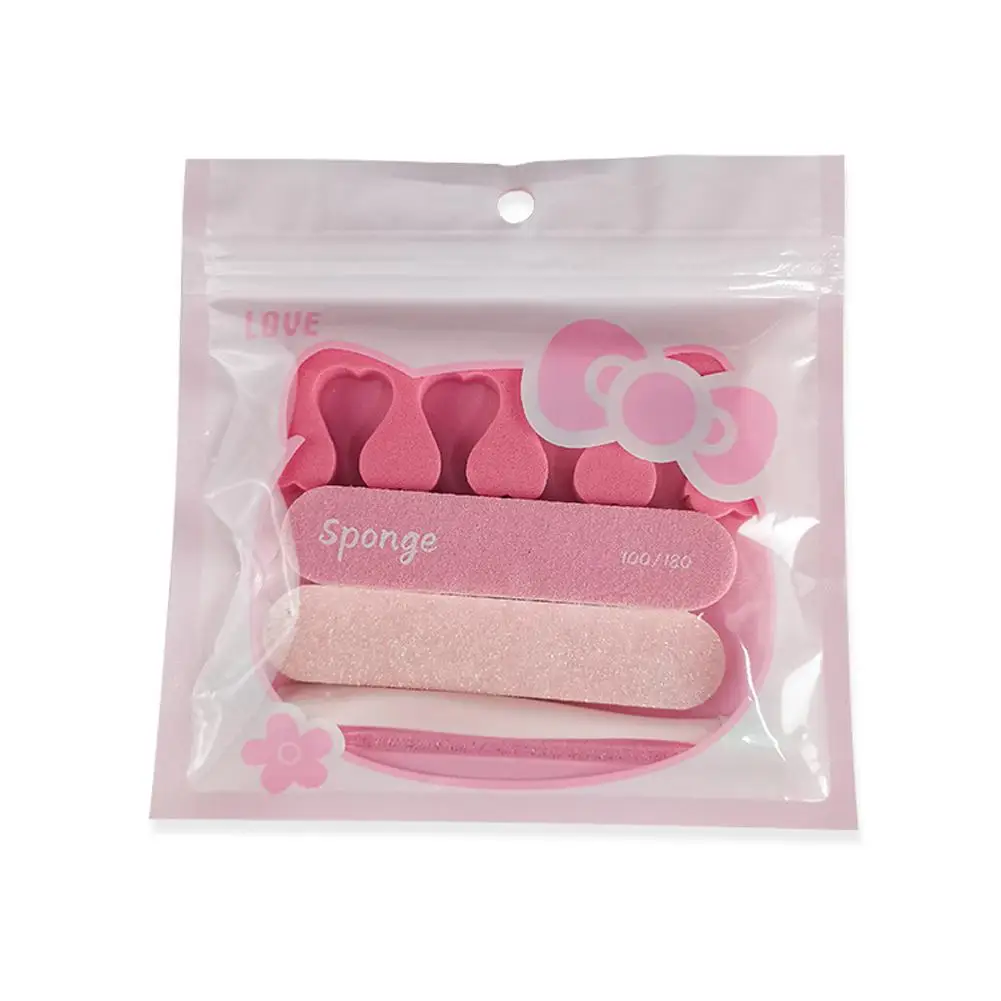 스테인리스 스틸 귀여운 매니큐어 키트 4/5개 세트 미끄럼 방지 디자인 여성 남성용 휴대용 케이스 및 손톱깎이 만화 매니큐어