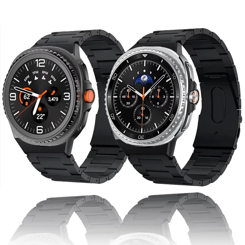 حزام معدني لساعة سامسونج جالاكسي الترا 2025، حزام مريح من الفولاذ المقاوم للصدأ الخفيف لساعة جالاكسي 8 40/44 ملم كلاسيك 46 ملم #1