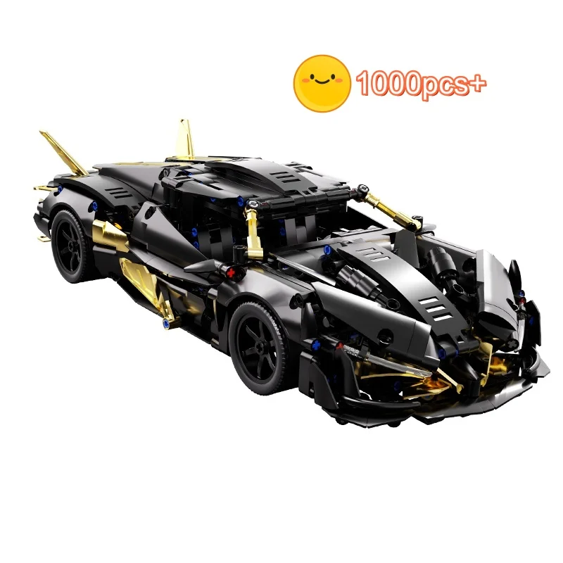 

Техническая черная модель гоночного автомобиля, строительный блок, сделай сам, головоломка, образовательная сборка MOC, модели на день рождения, Хэллоуин, Рождественский подарок