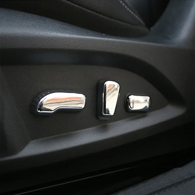 For Nissan X-Trail Xtrail T32 Rogue 2014-2020 For Renault Koleos Seat Adjust Switch Knob Cover Trim Sticker LHD accessories