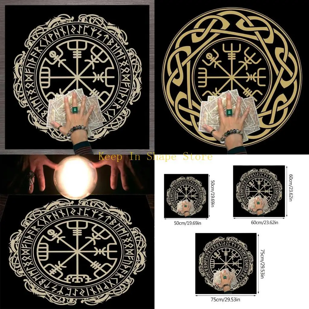 

U1JC 2 стиля скатерть Таро Луна пентаграммы языческие алтари ткань фланелевая ткань Таро гадание астрология настольная игра