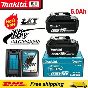 Makita 18V 6.0Ah LXT Lithium-Ion Battery & DC18RC Fast Charger Kit - Professional Power Tool Battery with Free DHL Shipping