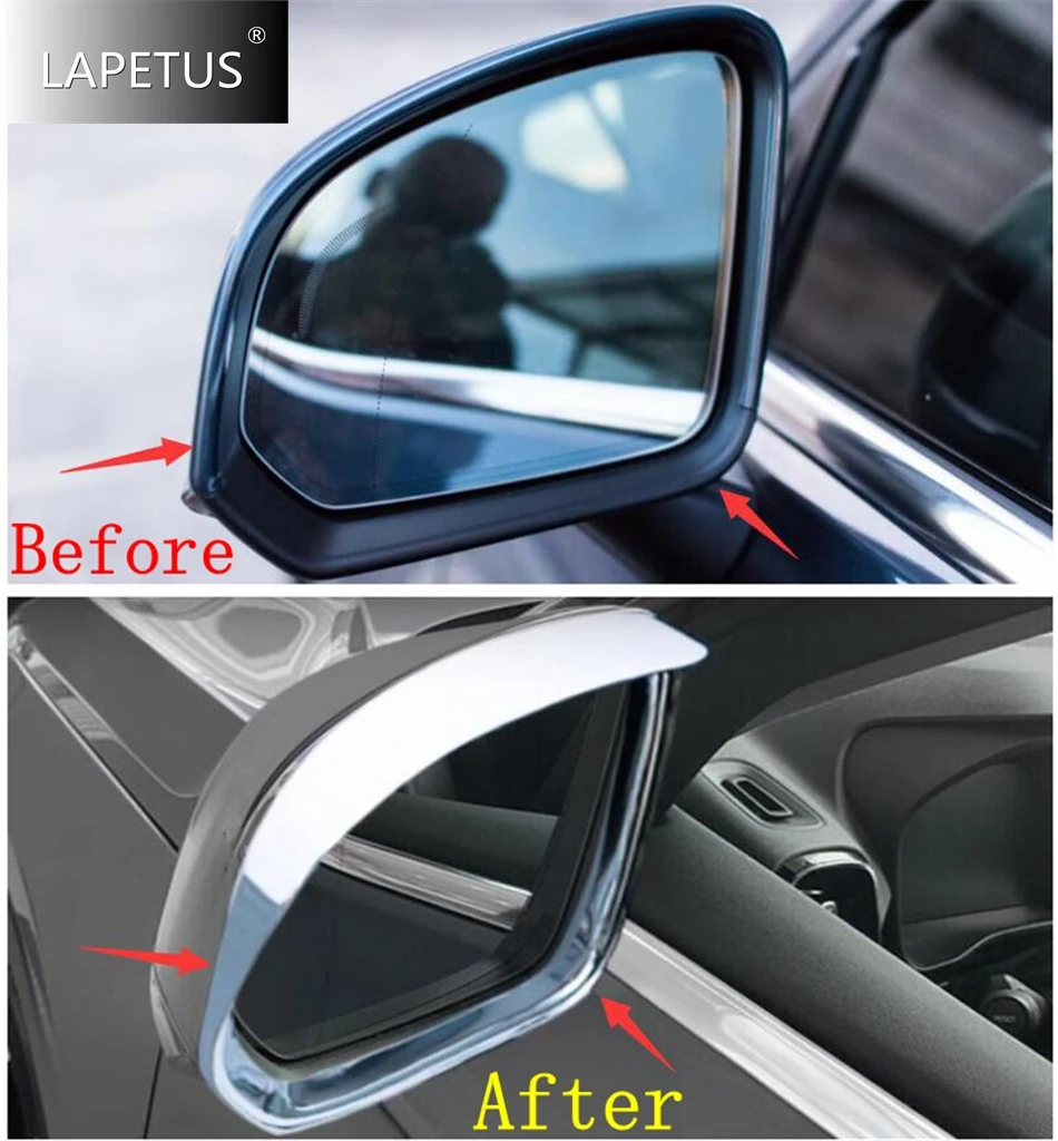 

ABS Car Rearview Mirror Rain Eyebrow Decoration Protection Cover Trim For VOLVO XC40 2018 - 2024 Chrome Accessories Exterior Kit