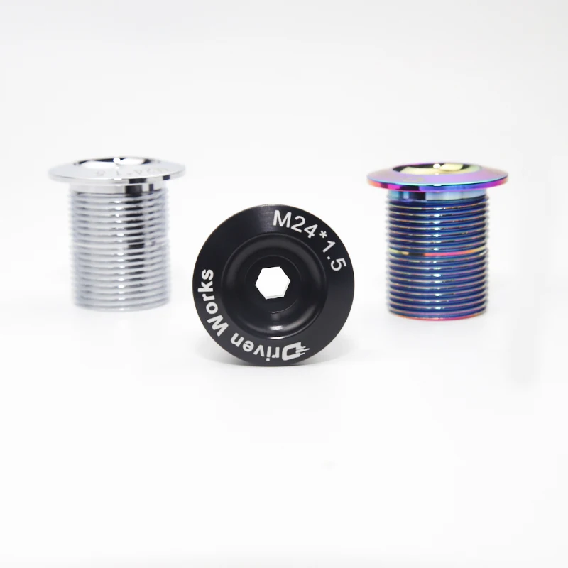 Tapa Superior de Horquilla de Aluminio con Rosca Interna para Bicicletas BMX Freestyle, Tamaños M24/M25, Orificio de Bloqueo Central de 6 mm, Tapa de Horquilla BMX