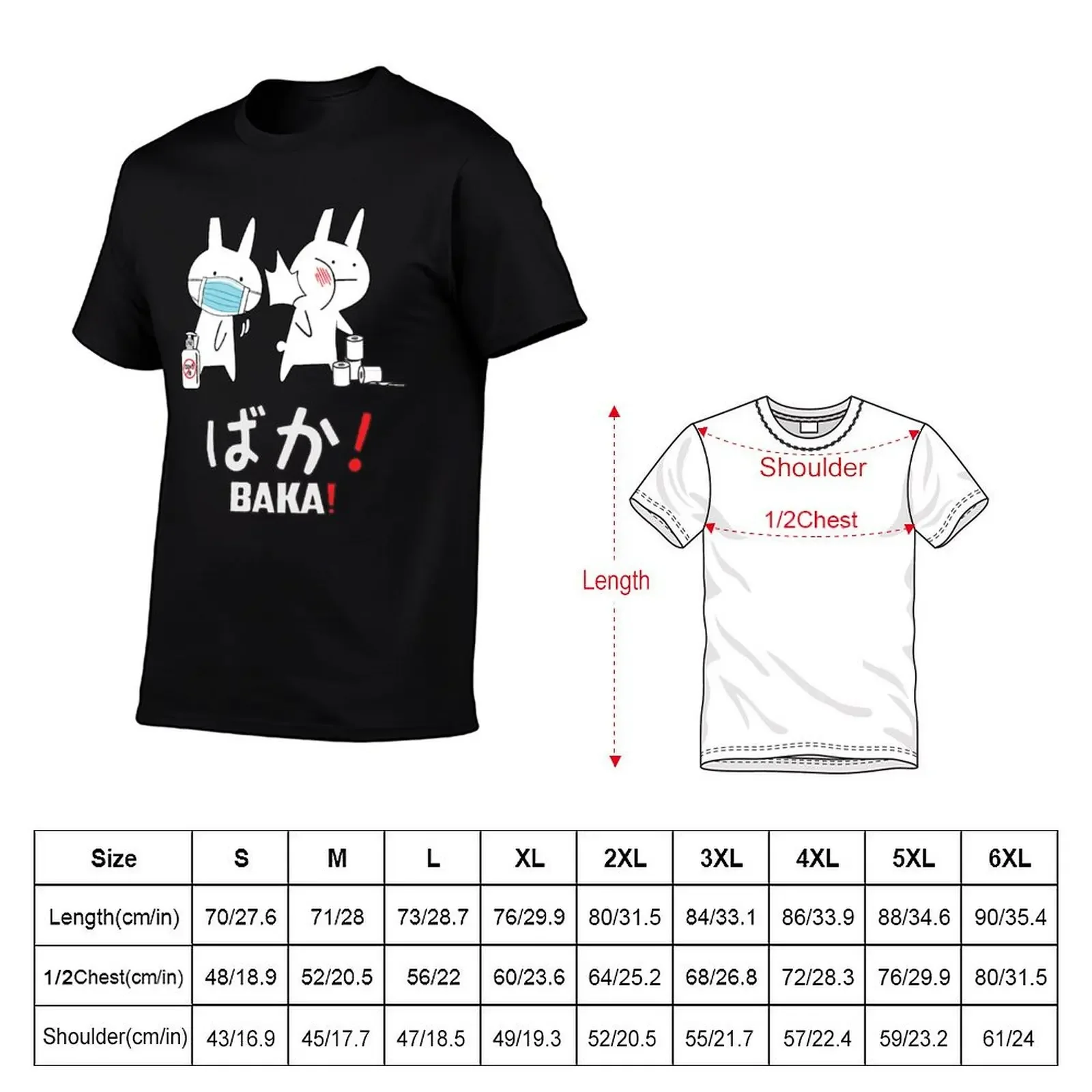 Funny Anime Rabbit Baka Slap! Toilet Paper Shortage! T-Shirt plain hippie clothes Men's t-shirt