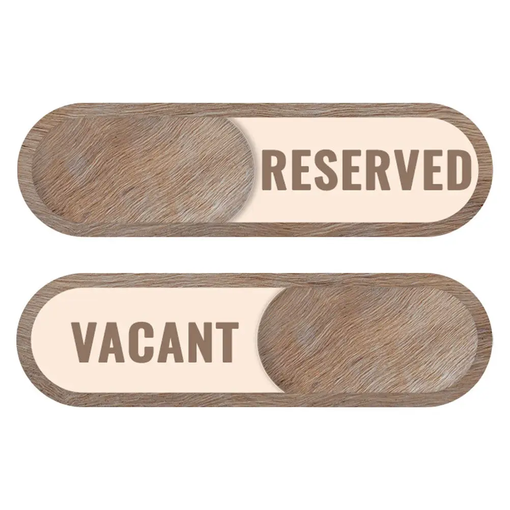 Reserved Sign Slider Acrylic Privacy Indicator for Door Bathroom Office Meeting Room Status Occupied Not Disturb Booking Spa