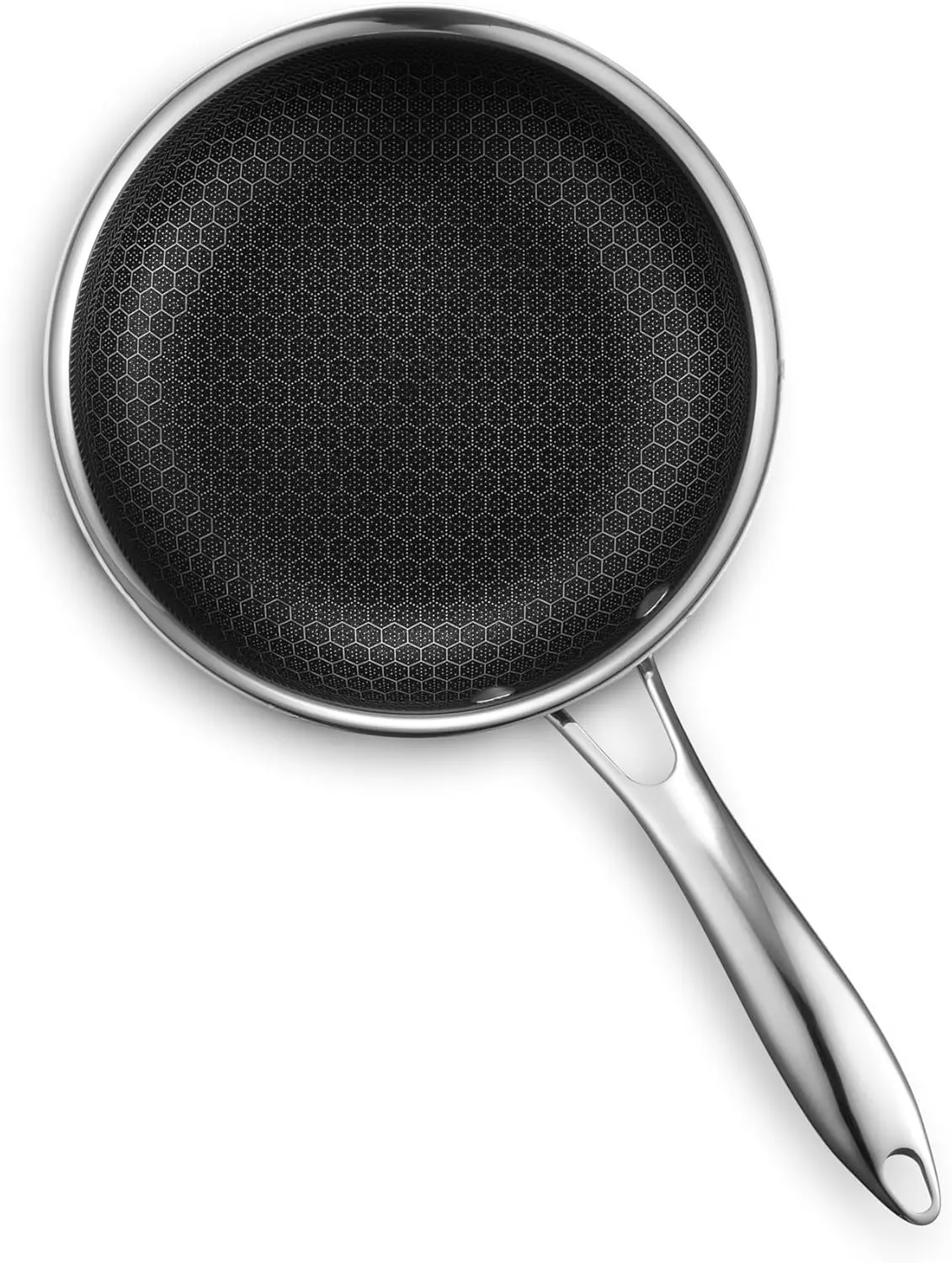 HexClad Hybrid Nonstick 7-Inch Fry Pan, Stay-Cool Handle, Dishwasher and Oven Safe, Induction Ready Compatible