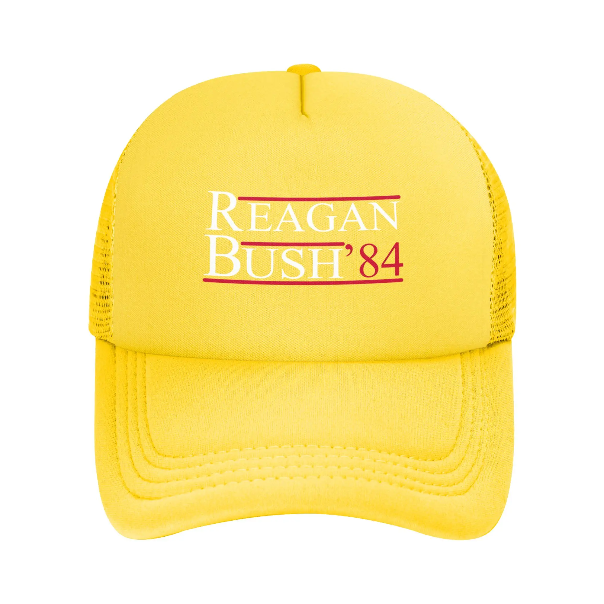 Men Women Reagan Bush 84 Law and Order Trucker Cap Mesh Baseball Caps Polyester  Dad Hat Sun Hat Adjustable Golf Hats Summer
