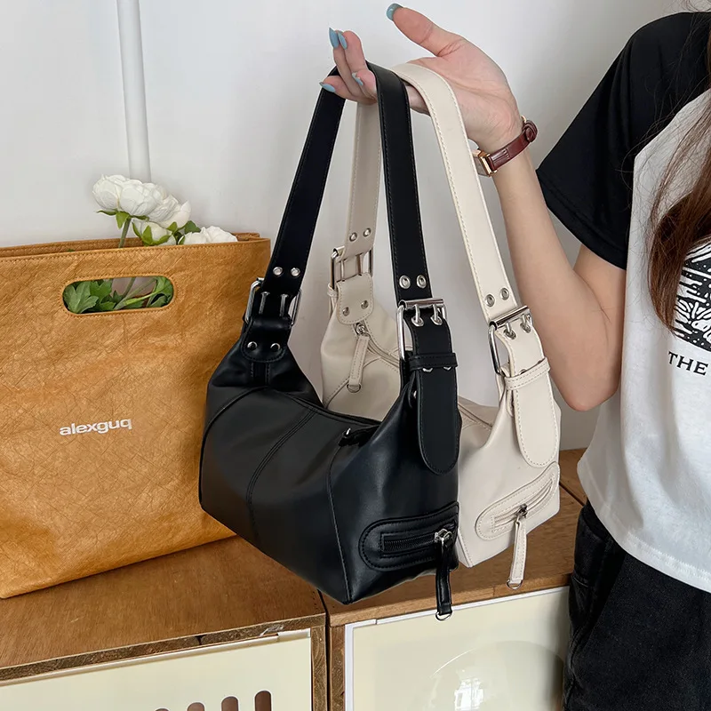 Bolsa moderna e personalizada, bolsa baguete, bolsa nas axilas, 2024 novo nicho moda feminina ombro único bolsa legal na moda