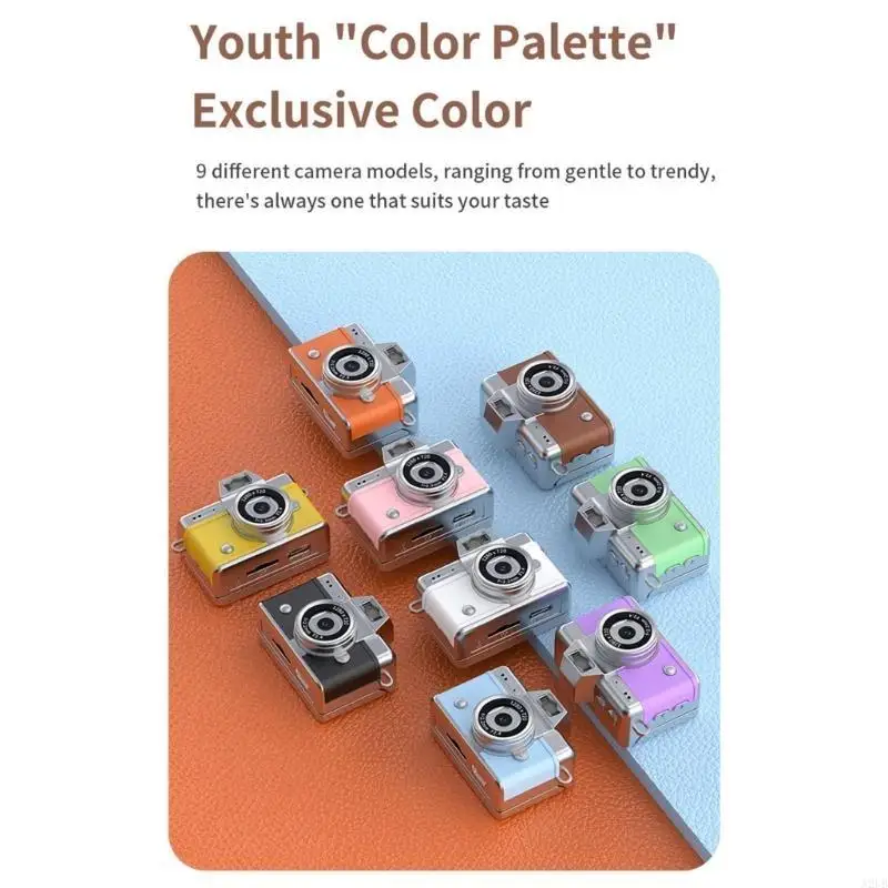 1080Pビデオ録画を備えた高解像度デジタルキーホルダーカメラ、昼夜使用のためのクリアな写真スマートフラッシュA2UB