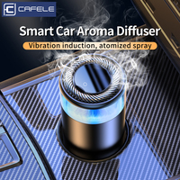 CAFELE Smart Car Air Freshener Diffuse Aromatherapy By Ultrasonic Atomization Auto On/Off Built-in Battery Long Lasting Fresh