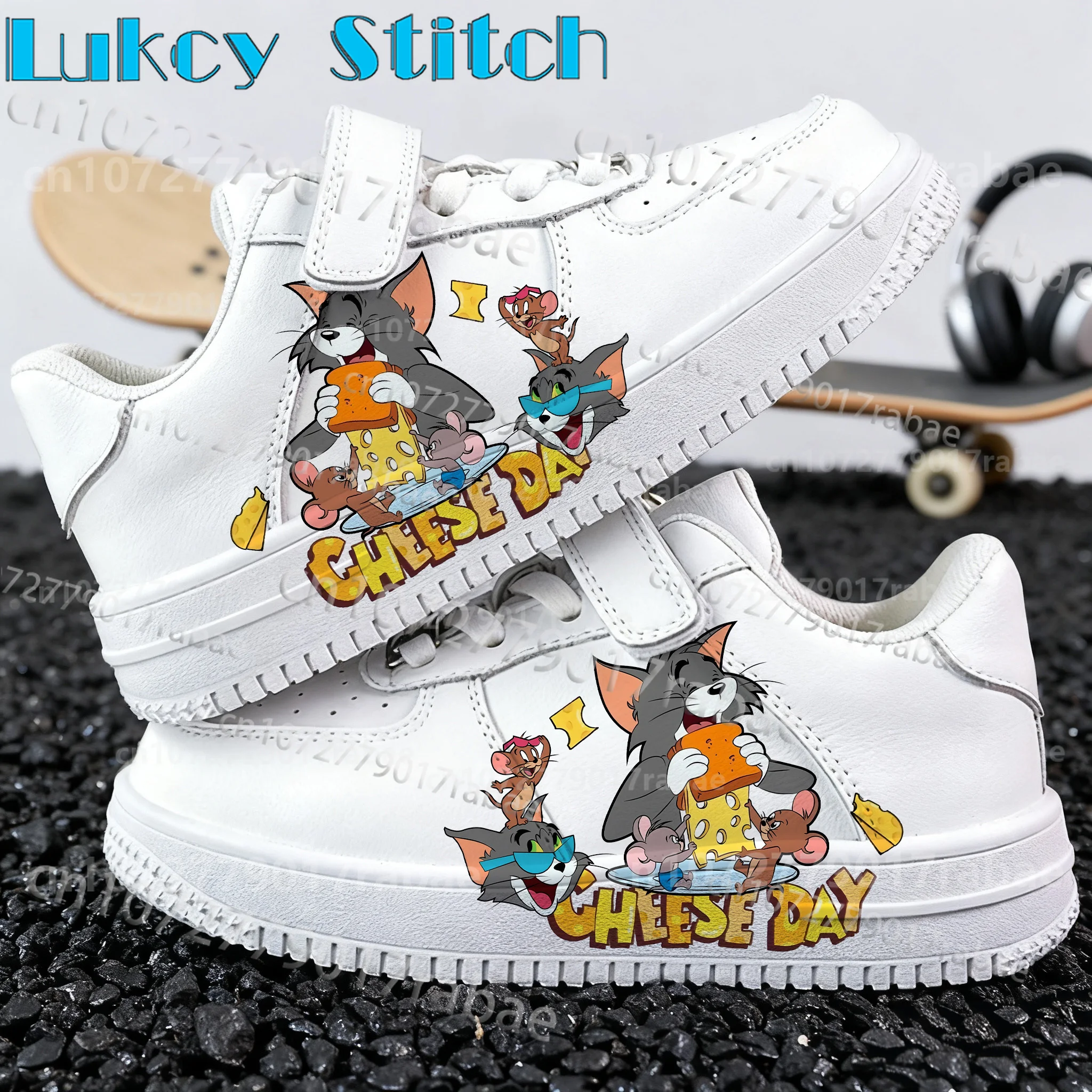 

Детские кроссовки с принтом унисекс «Кот Том Маус Джерри», водонепроницаемая мягкая спортивная обувь для мальчиков и девочек, подарок