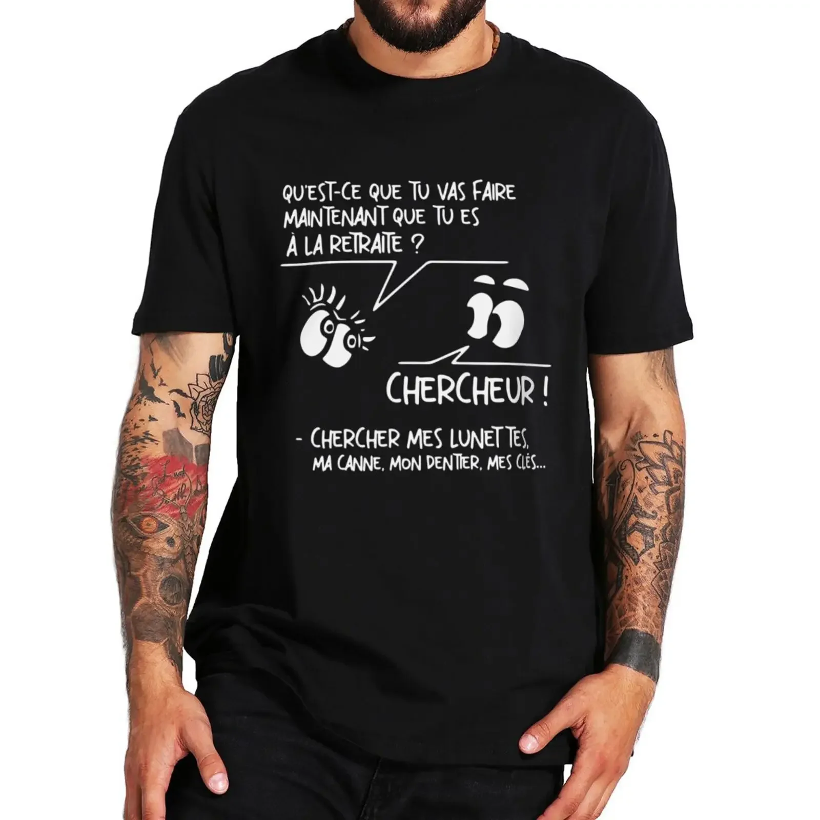 

refranes franceses divertidos Camiseta de algodón Unisex camisa creativa de "What Are You Doing" Verano Find My Glasses t shirt