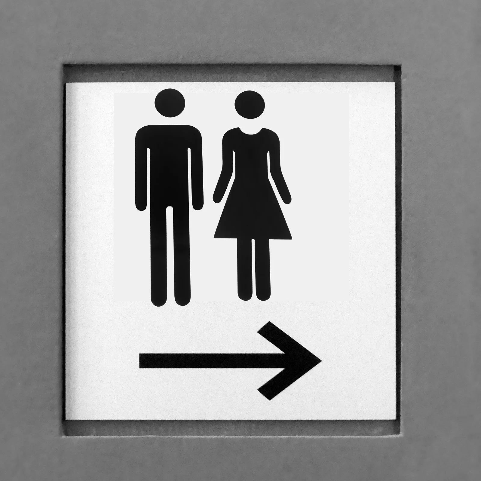 

2pcs Acrylic Washroom Sign Plate Self-Adhesive Bathroom Indicator Toilet Symbol Wall Mount Lavatory Sign For Home Office