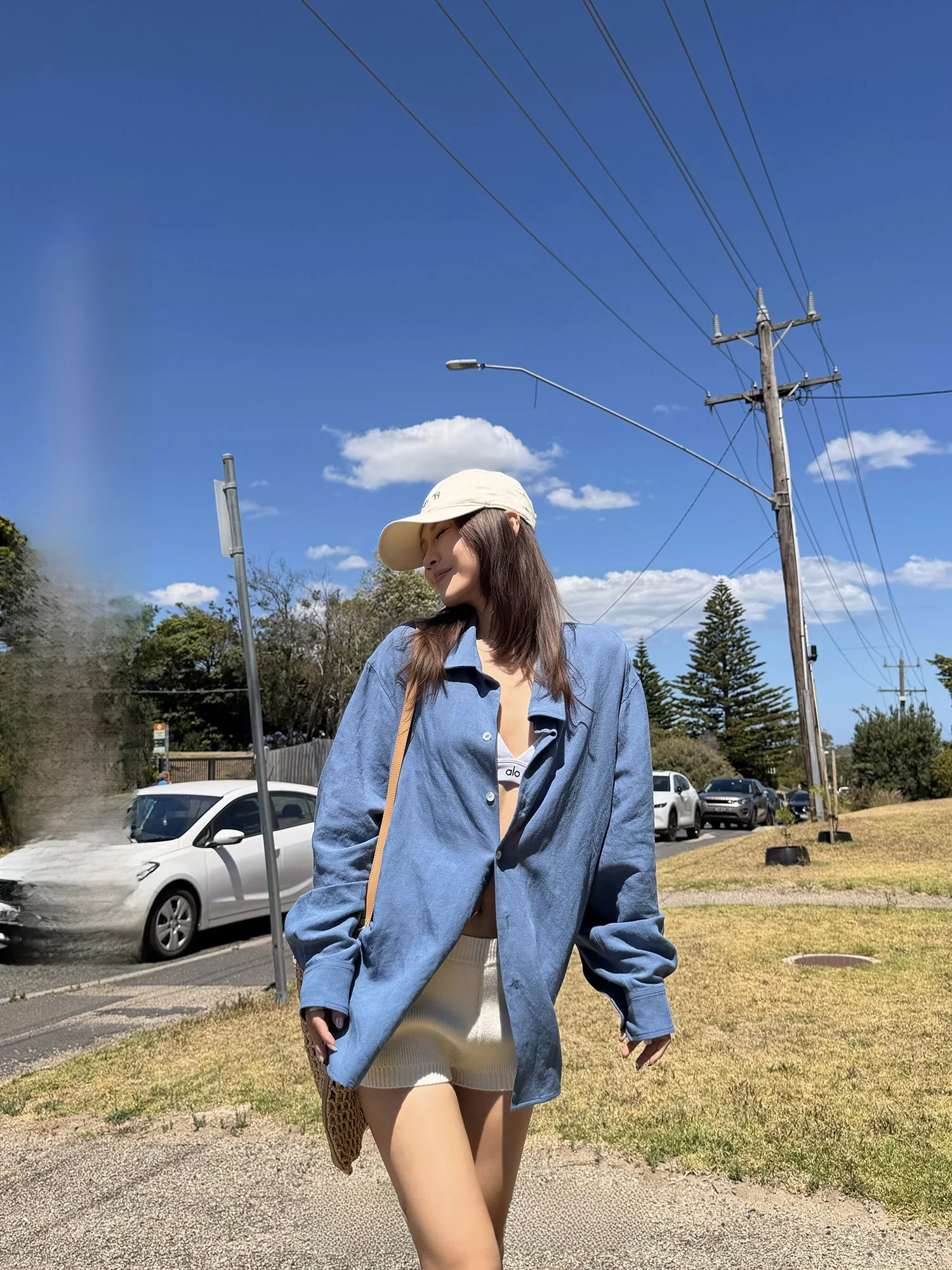 

Obliviate Blue Silk Linen Loose Women's irt Summer Vintage Casual Top Coat Straight Tube Long Sve Collarl Faion