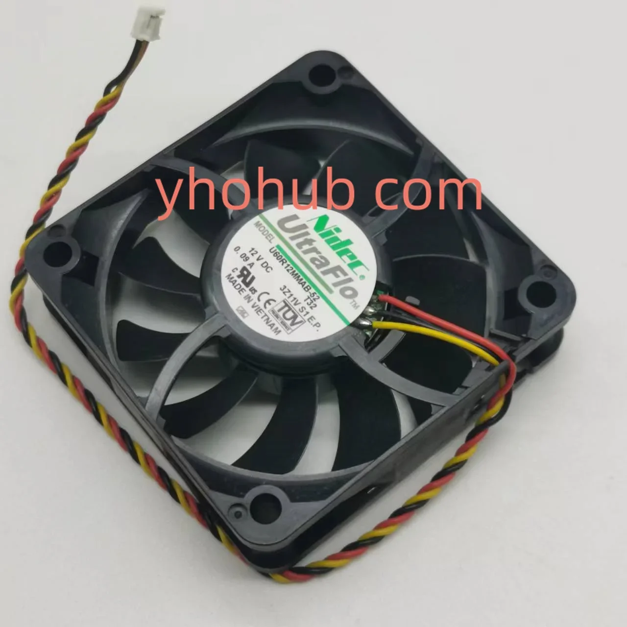 Nidec U60R12MMAB-52 T32 Server Cooling Fan DC 12V 0.09A 60x60x15 3-Wire