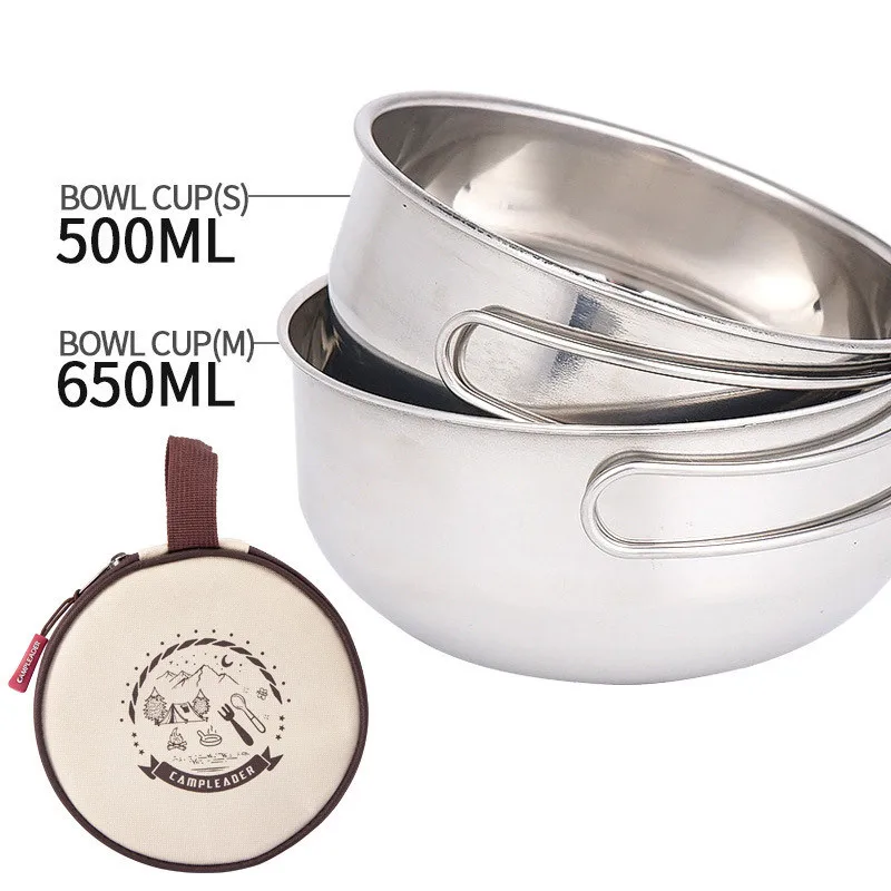 Amping Titanium Tableware Set Cookware Tourism Cauldron Outdoor Cooking Pot Picnic Kitchen Hiking Trekking Equipment