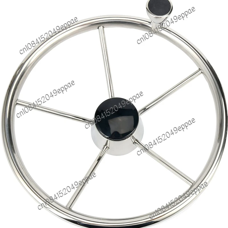 Marine Stainless Steel Steering Wheel Stainless Steel 13-inch Steering Wheel with Grip Yacht Power Steering