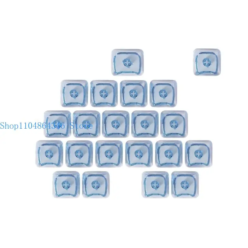 652F Lovely Kitten Design Keycaps Backlight Blank Heart Pattern Customizable For Mechanical Keyboards Keycap 21pcs