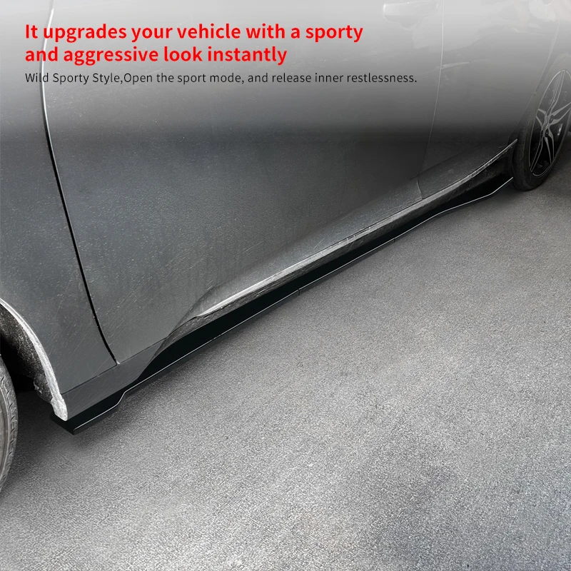 

For Accord 2018-2021 Car Anti-Collision Protection Adjustable Accessories Side Skirts Extension Rocker Panels Lip Splitters