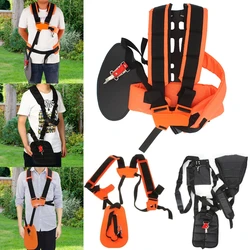 Double Shoulder W Shape Harness Strap Comfortable Labor Saving Strimmer Padded Belt for Brush Cutter Trimmer Garden Pruner