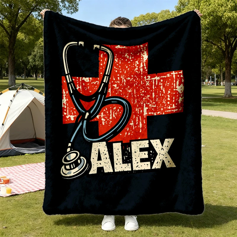 Alex Pretti ICU Nurse Flannel Blanket, Medical Flannel Throw, Healthcare Protest Minneapolis, Due Process Rights