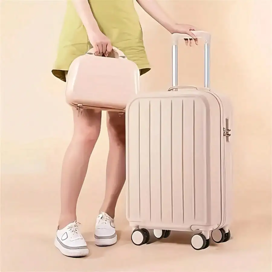 2 Pcs, 20 Inch Hardside Luggage Carry On Luggage With Cup Phone Charger Hard Shell Suitcases With Spinner Wheels Travel Suitcase Suit Case Durable Travel Luggage Carry On Suitcase Set Luggage Set Luggage Case Trolley Suitcase Spinner Suitcase Hardshell