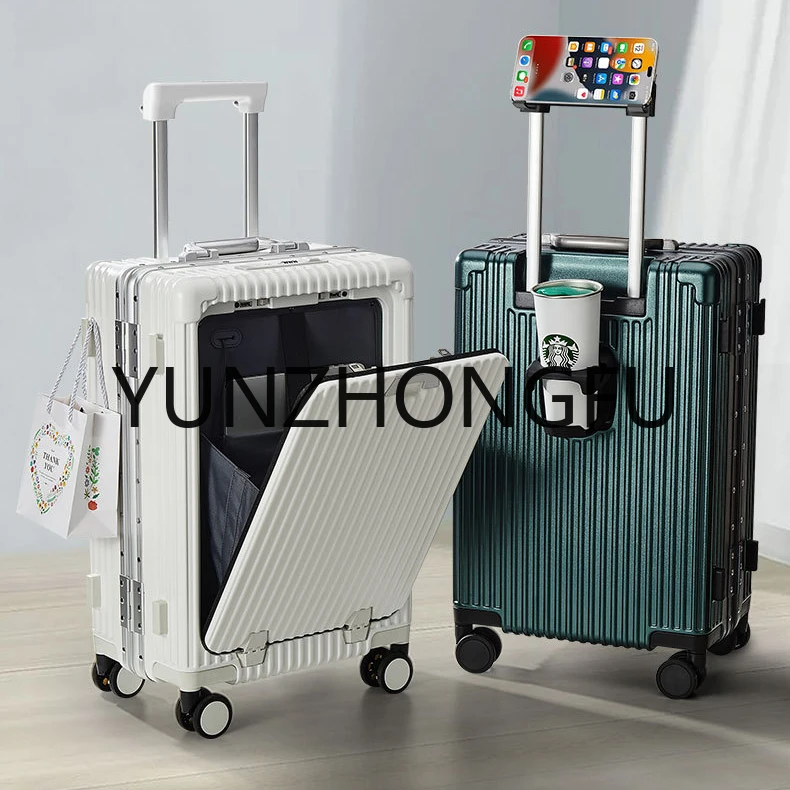 Carry-On Luggage Lightweight PC Hardside Suitcase with USB Charging Port New Spinner Trolley for Luggage with Front Compartment