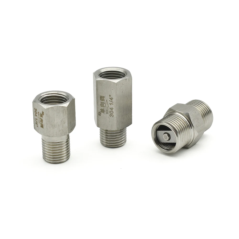 

1/4 "1/2" 3/4 "1"1/2" BSP Internal Thread And External Thread 304 Stainless Steel One Way Non-return Check Valve