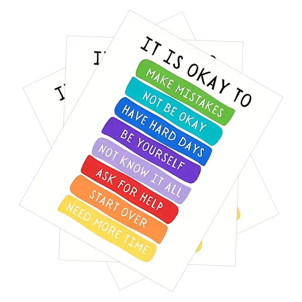 

3 Sheets Classroom Study Inspirational Art Motivational Decorative Art Hanging Paper Wall For Home Office Nursery