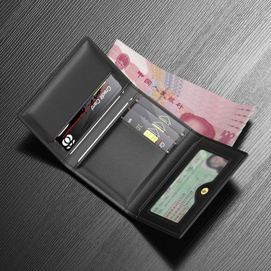 Three Fold Wallet Ultra-Slim Men'S Billfold Wallet Multi-Slot Card Holder Lightweight Compact Wallet For Shopping Daily Commute