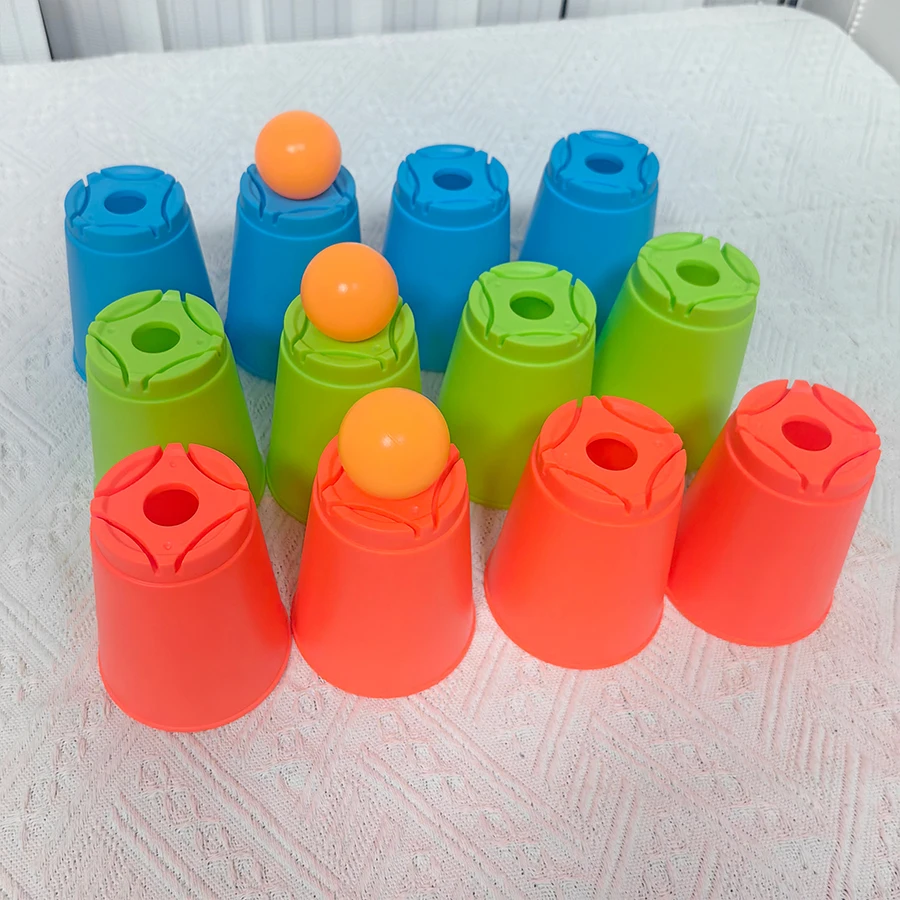 Stacking music, two person battle stacking cup puzzle toys, children's color enlightenment cognition, parent-child games