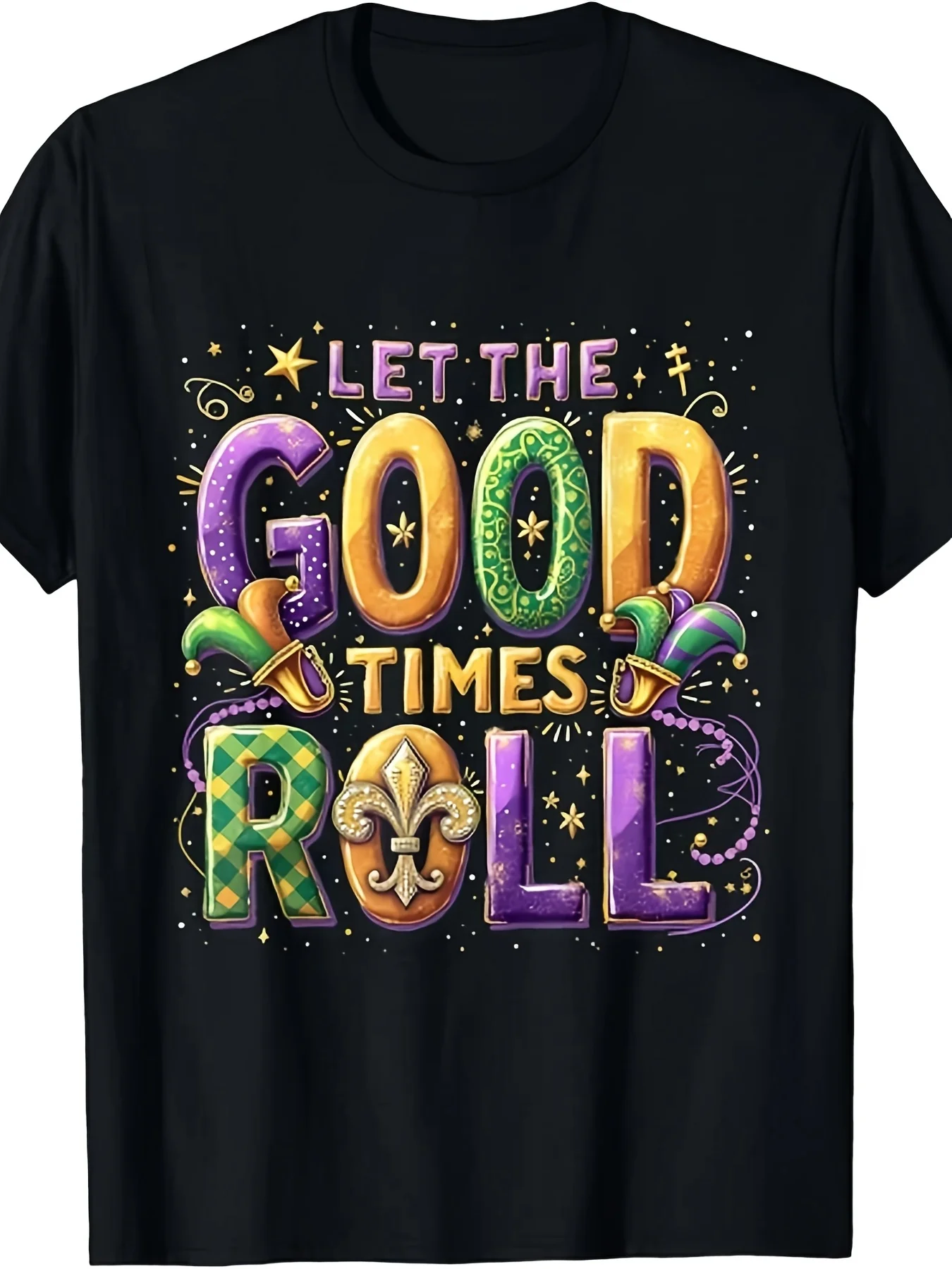Let Good Things Happen Marathon Festival Party Enthusiast Retro Plus Size Unisex T-Shirt| 2026 Summer Short Sleeve Printed Round Neck Regular Fit Suitable for All Seasons Retro Style, PLUS SIZE