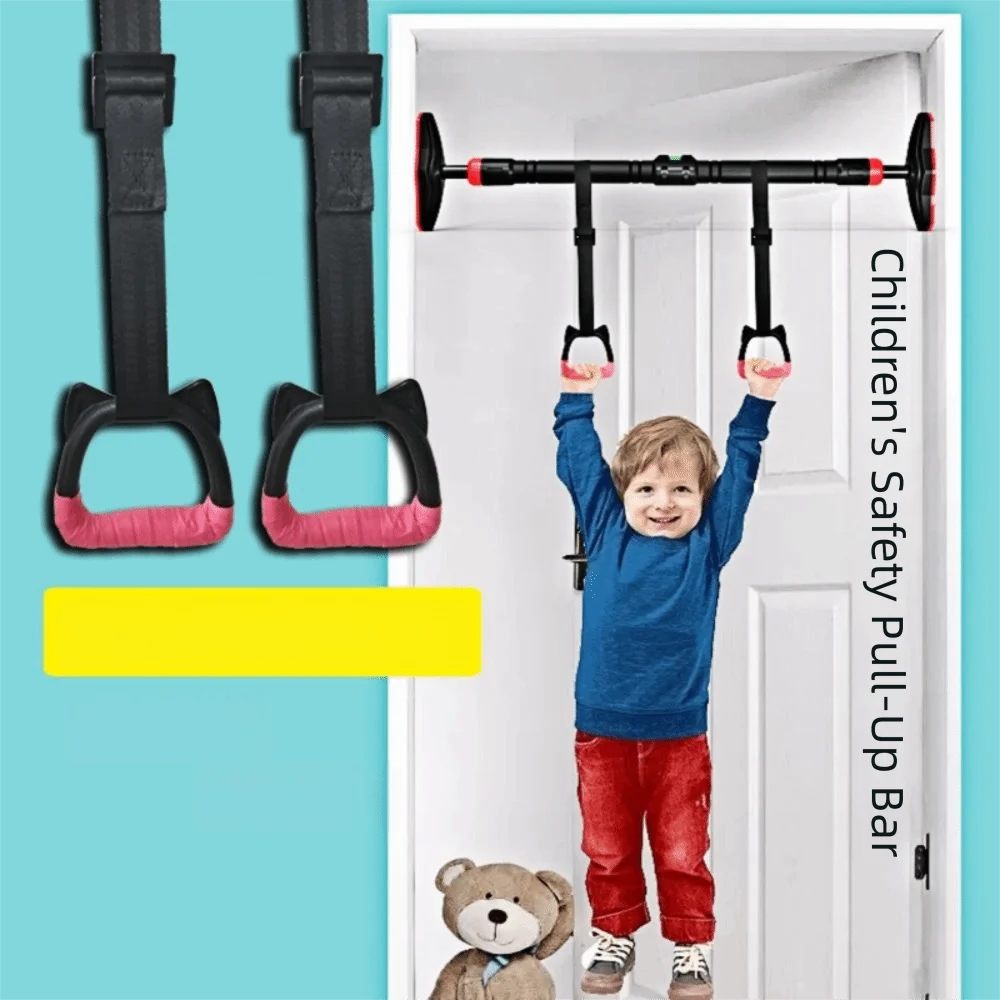

Adjustable Straps Kids Gym Rings Non-Slip Door-mounted Exercise Rings Enhanced Support Strength Training Gymnastics Rings
