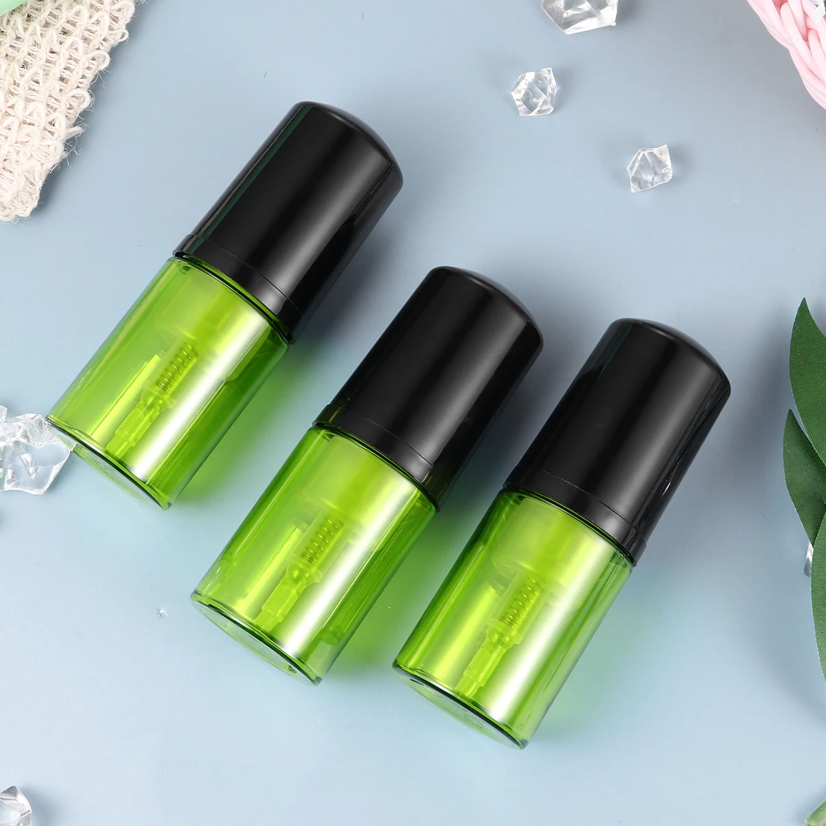 

3Pcs Leak Proof Travel Bottles Reusable Shampoo Dispenser Pump Refillable Empty Small Portable Containers for Cosmetics Oil Foam