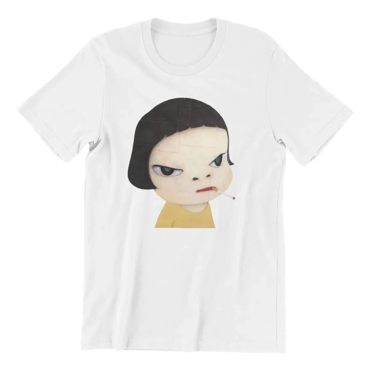 Yoshitomo Nara  T-Shirt for Men  Novelty Pure Cotton Tee Shirt O Neck Short Sleeve T Shirt Plus Size Clothes