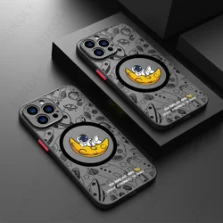 For Magsafe Magnetic Wireless Charge Astronaut Case For iPhone 17e 17 Pro 16 15 Pro Max Plus 16e 14 13 12 11 Pro Max Back Cover