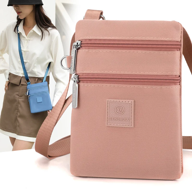 Shoulder Bag Nylon Women Mobile Phone Bag Mini Female Messenger Purse Lady Wallet Small CrossBody Bag Women Card Handbag 2023