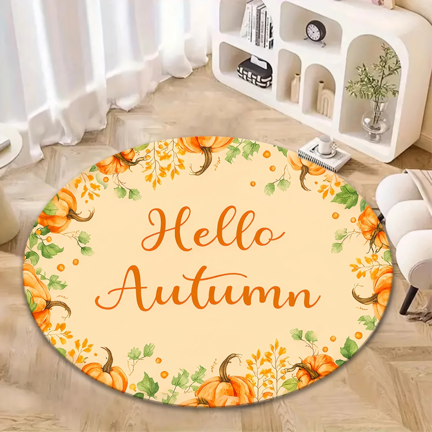 Retro Tree Trunk Cross Section Circular Rug Natural Wood Grain Crack Design Anti Slip Round Doormat Farmhouse Indoor Floor Rug
