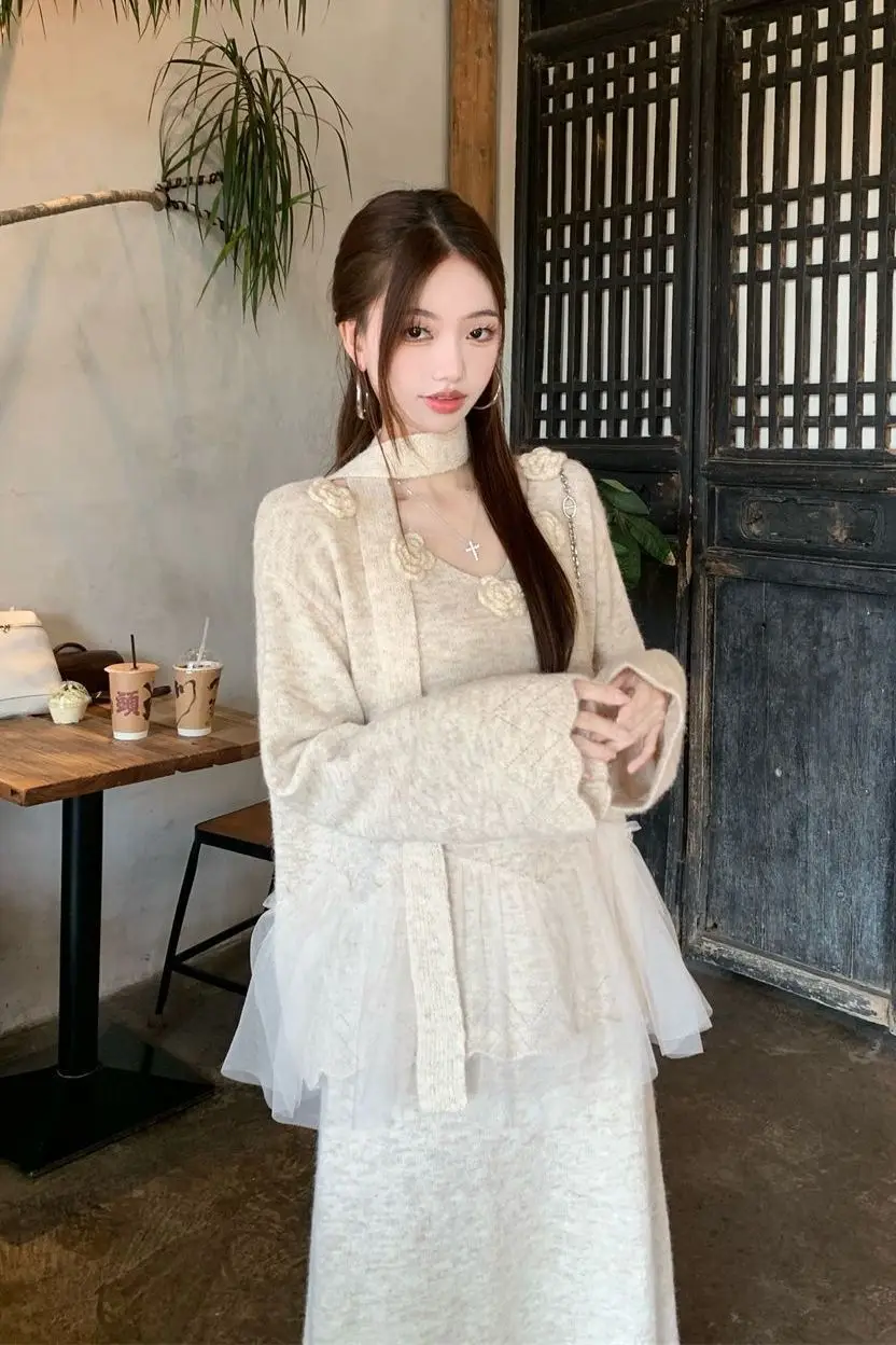 

Свитера Джемперы Пуловеры Женские трикотажные изделия Y2K Элегантные с капюшоном Цветной блок Узор Зима Холодная погода Вязание Теплые сезонные BF