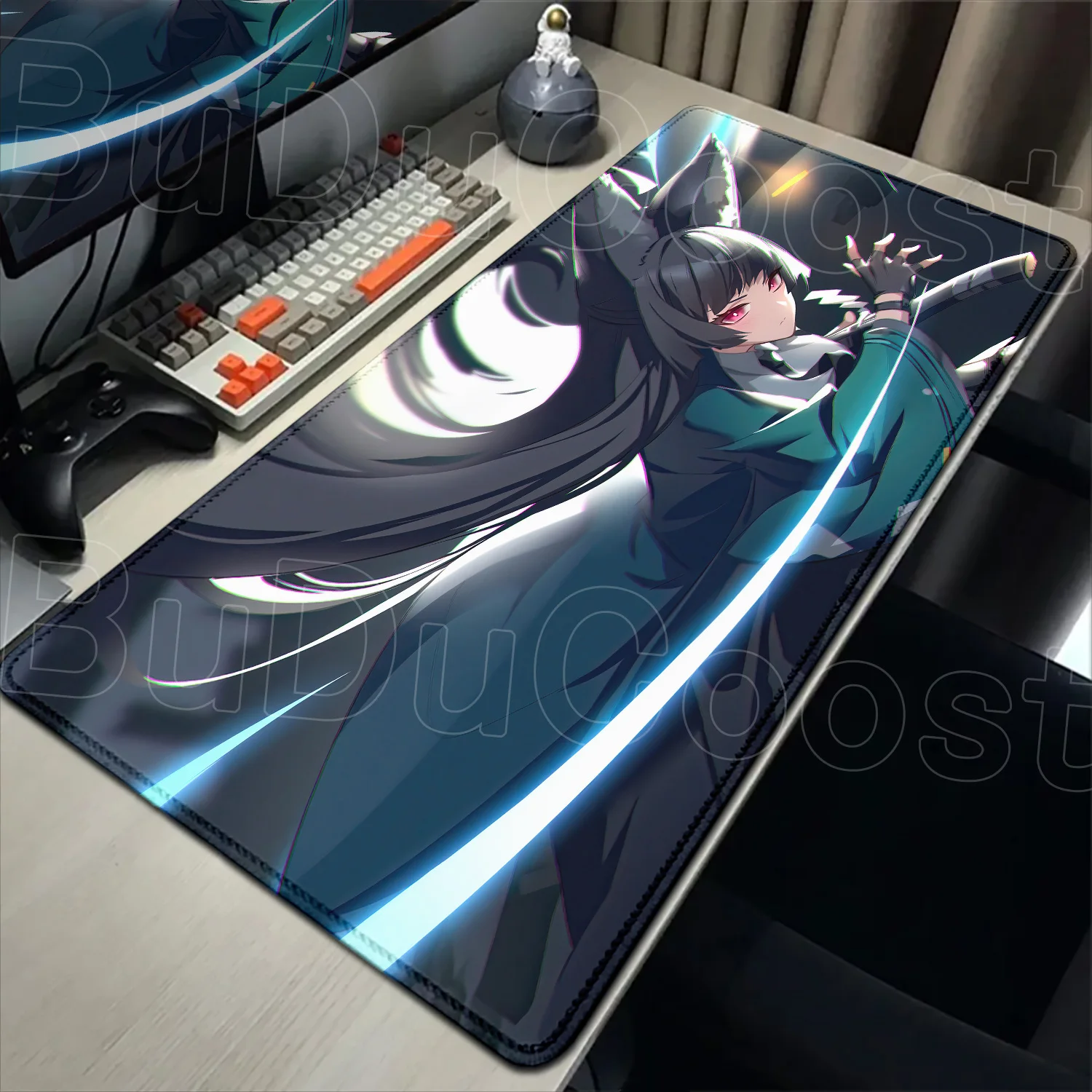 Rutschfeste Büro-PC-Tastaturmatte Groß XXL Gaming-Zubehör Programmierer-Mauspad Zenless Zone Zero Hoshimi Miyabi Spiel-Mauspad – Detail 15