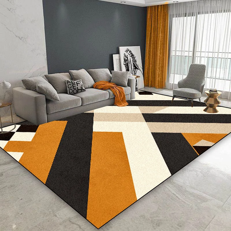 

Light Luxury Geometry Carpets Living Room Decoration Nordic Rugs Modern Home Sofa Foot Mat Bedroom Cloakroom Soft Rug Washable
