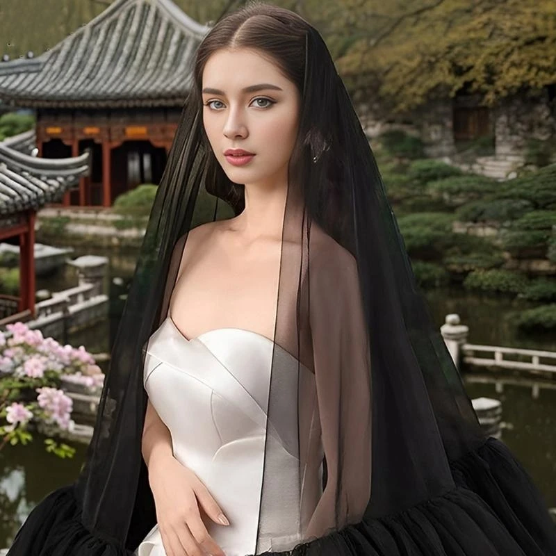 

39BC Luxurious Veil Graceful Wedding Veil Delicate Double Layers Bridal Veil for Weddings, Engagements, and Parties