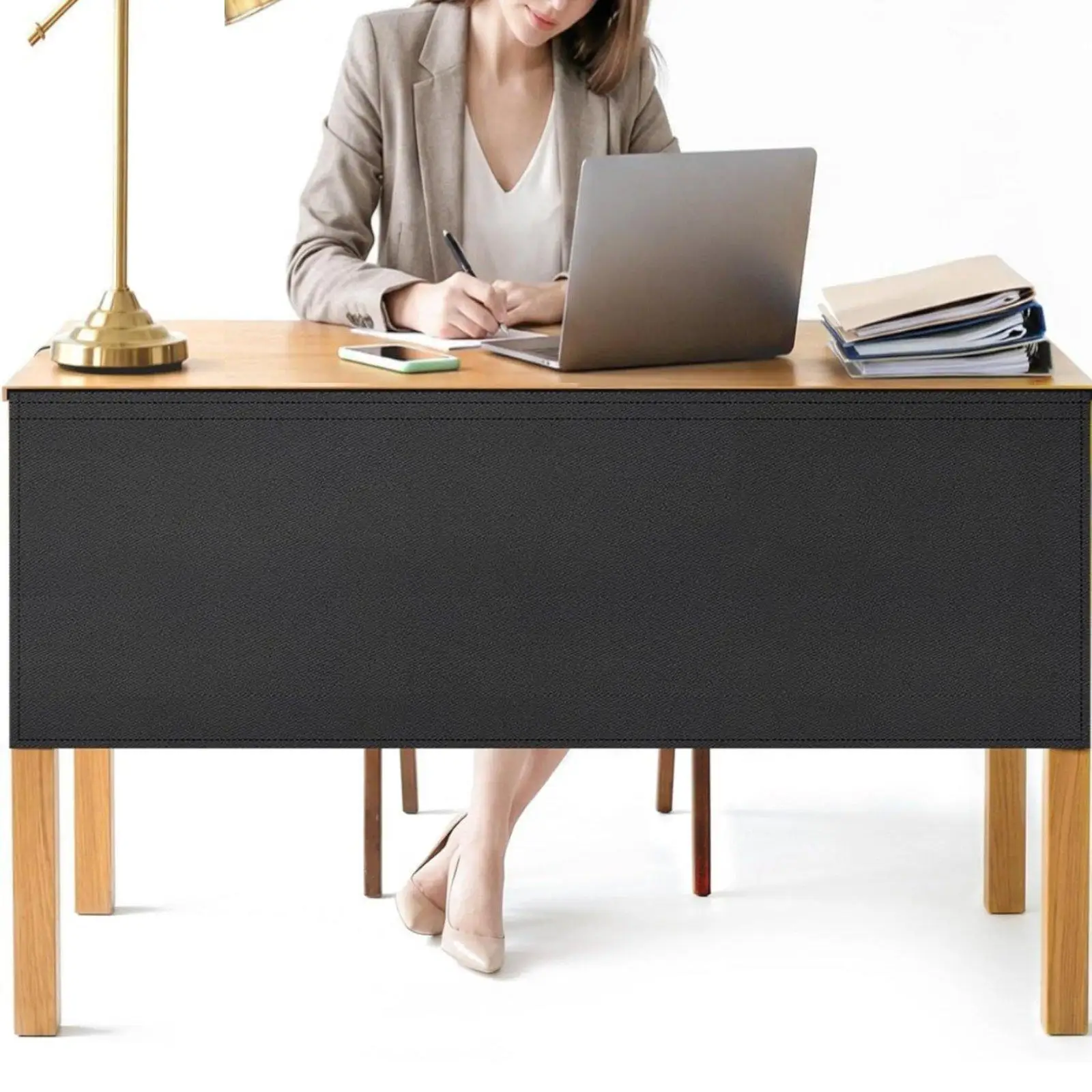 Under Desk Privacy Panel Oxford Cloth Privacy Divider Easy Setup Cable Management for Office and Studio Desk