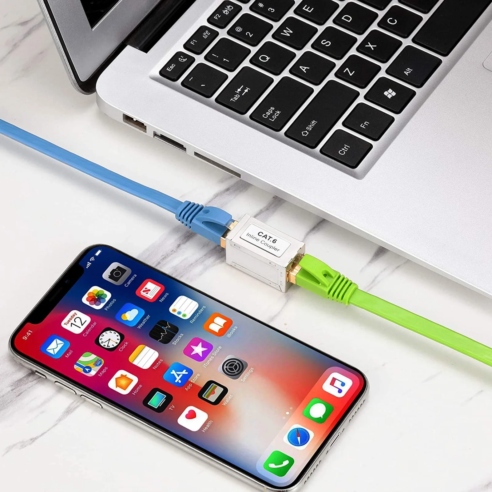 5Pcs RJ45 Cat6 Coupler Shielded Ethernet Cable Extender Inline Coupler PoE Female to Female Connector 8P8C 10Gbps