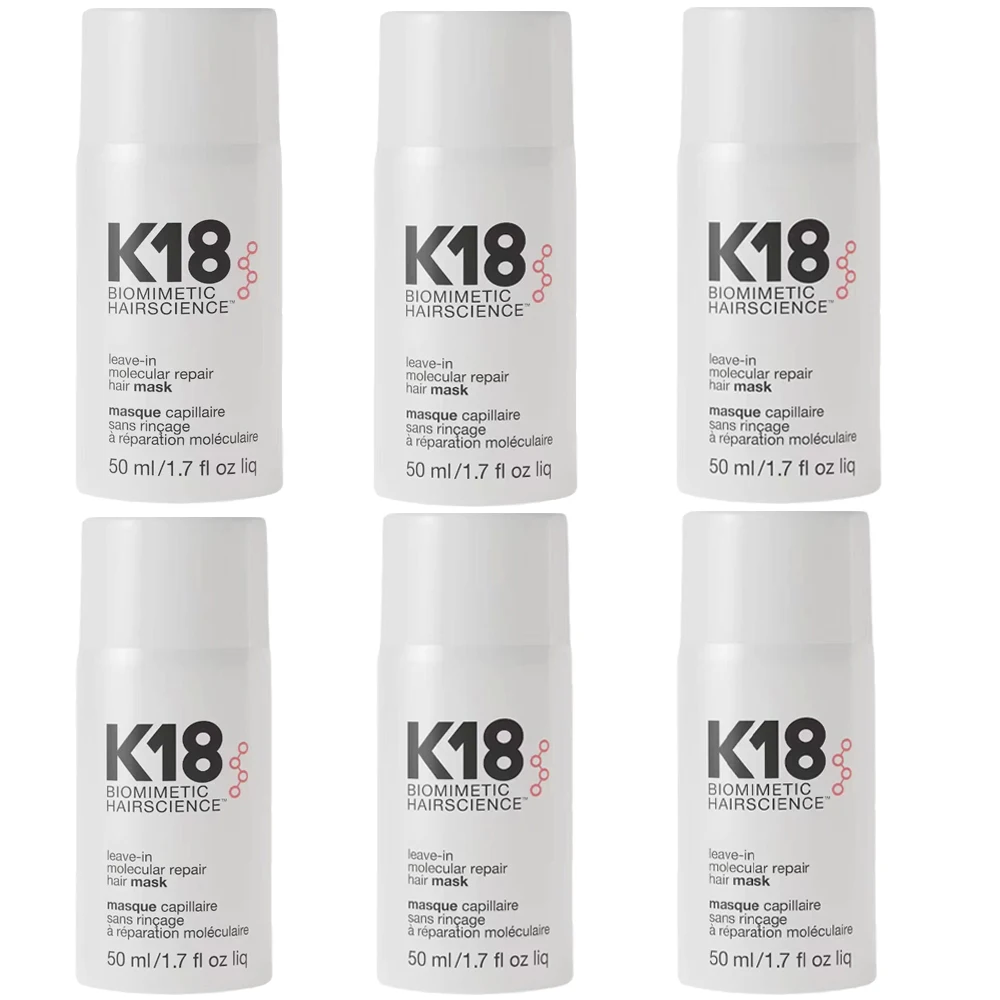 6 Stück K18 Leave-In Molecular Repair Haarmaske macht weich, stellt beschädigtes Haar wieder her. Tiefe Keratin-Behandlung für Haar- und Kopfhauthautos